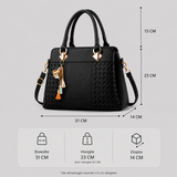 Women's Structured Handbag with Detachable Shoulder Strap