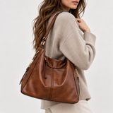 Women's Hobo Shoulder Bag with Matching Pouch