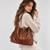 Women's Hobo Shoulder Bag with Matching Pouch