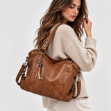 Women's Roomy Shoulder Bag with Detachable Strap
