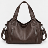 Women's Faux Leather Shoulder Bag with Detachable Strap