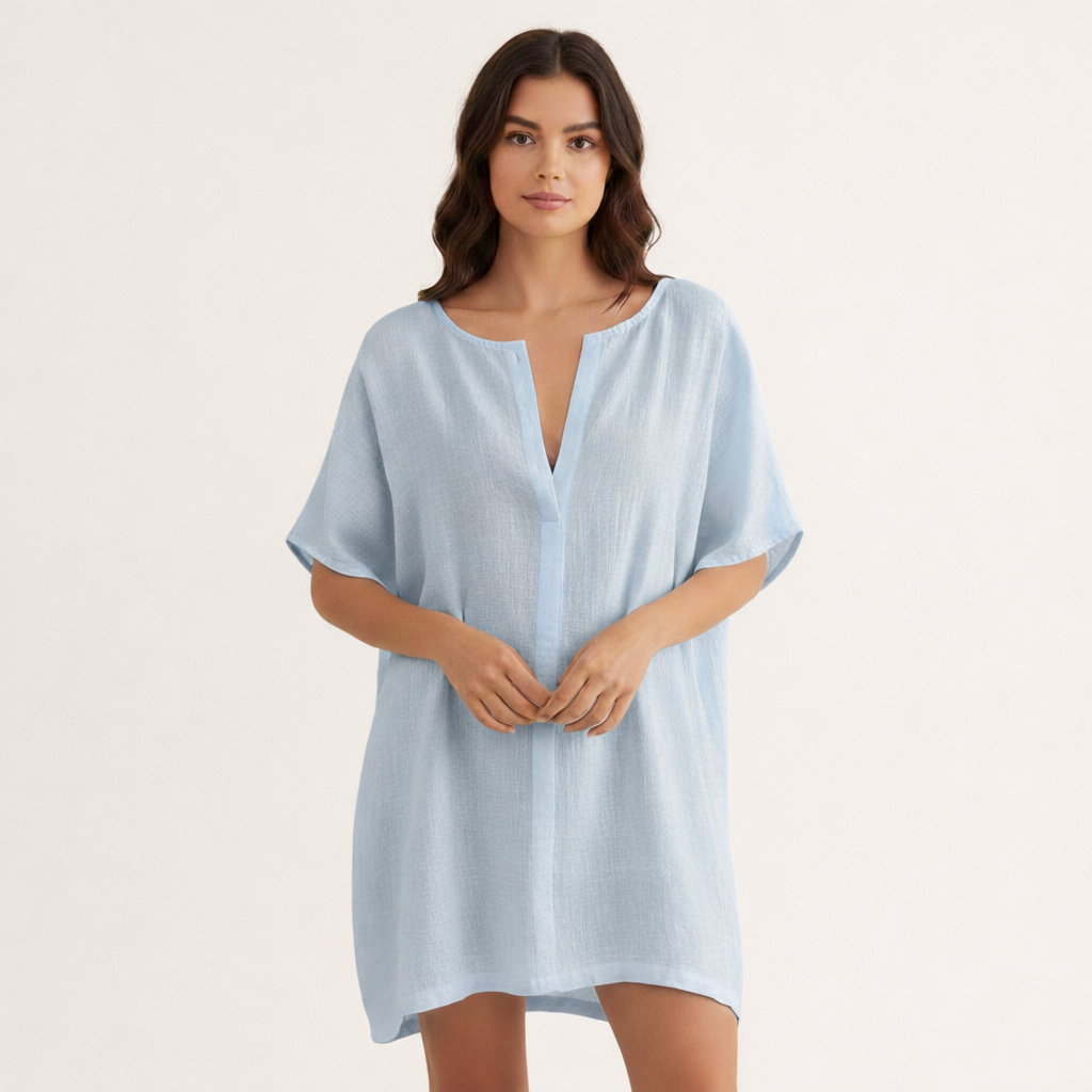 V-Neck Oversized Beach Cover Up