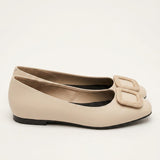 Women's Cushioned Faux Leather Ballerina Flats