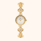 Women's Gold-Tone Watch with White 23mm Dial