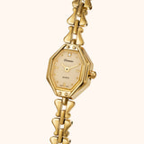 Women's Gold-Tone Quartz Watch, Adjustable Brass Bracelet