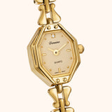 Women's Gold-Tone Quartz Watch, Adjustable Brass Bracelet