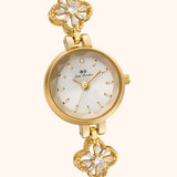 Women's Gold-Tone Watch with White 23mm Dial