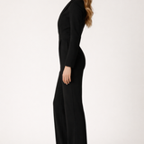 V-Neck Wide Leg Relaxed Tailored Jumpsuit