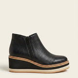 Women's Platform Ankle Boots with Cushioned Sole