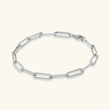 Women's Fine Paperclip Chain Bracelet, 14K Gold Plated