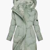 Women's Quilted Hooded Long Winter Coat