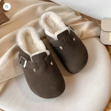 Suede Buckle Slip-On Clogs