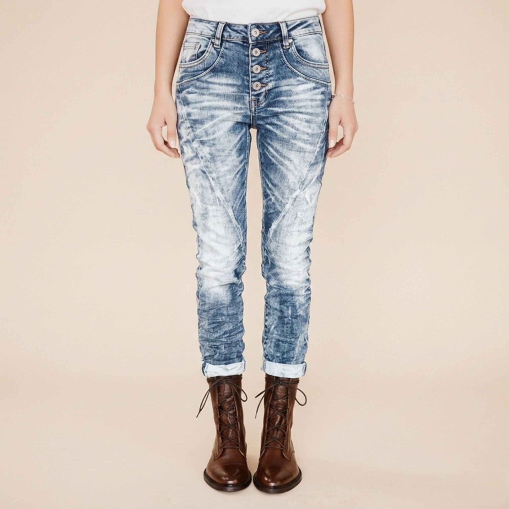 High Waist Skinny Denim Jeans