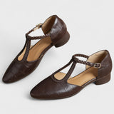 Vintage T-Bar Block Heel Pumps