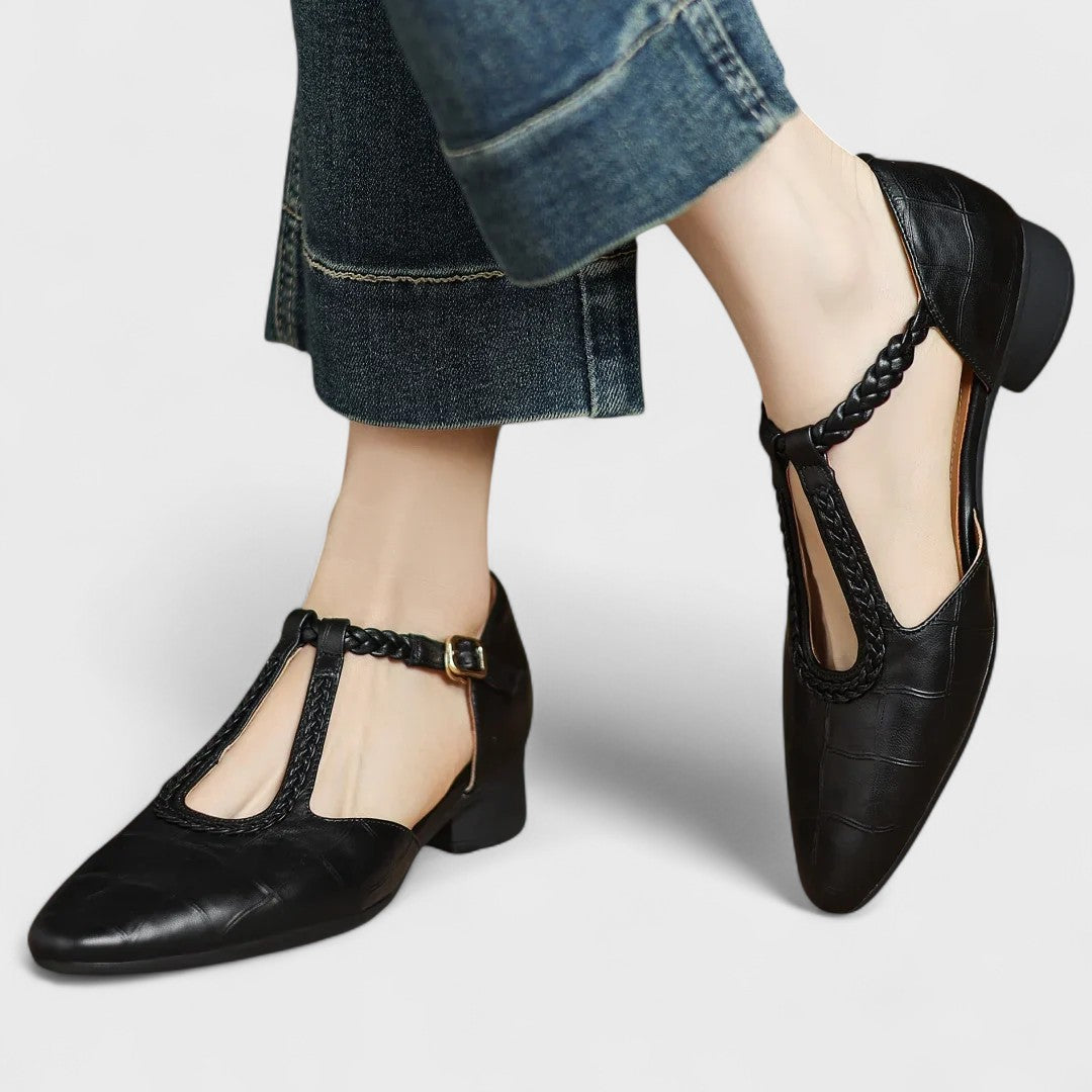 Vintage T-Bar Block Heel Pumps