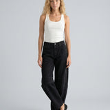 Women's High Waist Barrel Leg Denim Jeans