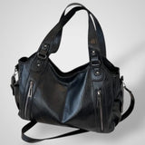Women's Everyday Black Leather Bag