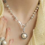 Women's Sterling Silver Pearl Pendant Necklace