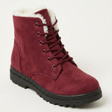 Women's Faux Leather Side Zip Ankle Boots