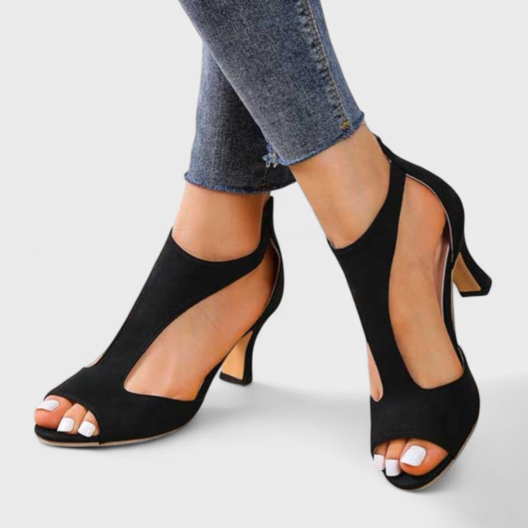 Open Toe Block Heel Sandals
