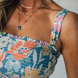 Floral Smocked Maxi Sundress