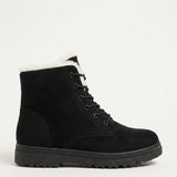 Women's Faux Leather Side Zip Ankle Boots