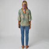Rosavelle | Floral Blouse Button Front Long Sleeves