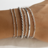 Women's 6-Piece Stainless Steel Bracelet Set