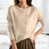 V-Neck Button Knit Cardigan