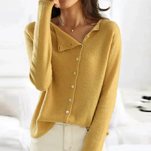 V-Neck Button Knit Cardigan