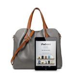 Women's Grey Leather Bag