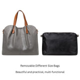Women's Grey Leather Bag