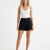Women's High-Waist Straight-Leg Jacquard Shorts