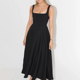 Square Neck Sleeveless Midi Dress