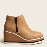 Women's Platform Ankle Boots with Cushioned Sole