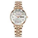 Women's Slim Quartz Watch with Day-Date Display