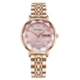 Women's Slim Quartz Watch with Day-Date Display
