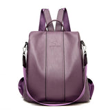 Women's Anti-Theft PU Leather Backpack