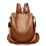 Women's Anti-Theft PU Leather Backpack