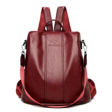 Women's Anti-Theft PU Leather Backpack