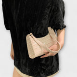 Croc-Embossed Shoulder Bag