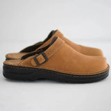Women's Slip-On Leather-Look Clogs with Cushioned Footbed