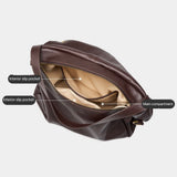 Large Leather Shoulder Bag with Detachable Strap