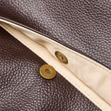 Large Leather Shoulder Bag with Detachable Strap