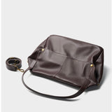 Large Leather Shoulder Bag with Detachable Strap