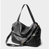 Large Leather Shoulder Bag with Detachable Strap