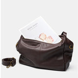 Large Leather Shoulder Bag with Detachable Strap