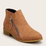 Women's Side Zip Cushioned Ankle Boots
