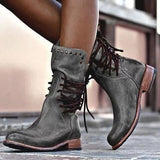Vintage Lace-Up Ankle Boots