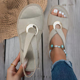 Adjustable Toe Ring Wedge Sandals